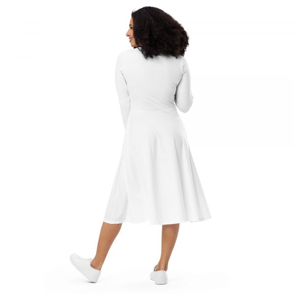 Robe à Manche Longue "Black&White" Blanc – Image 2