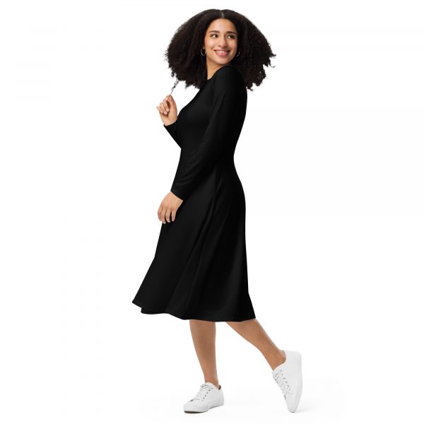 Robe à Manche Longue "Black&White" Noir – Image 2