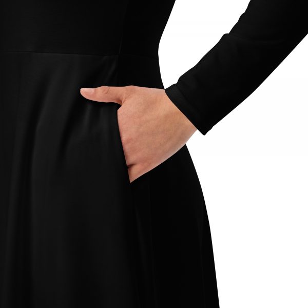Robe à Manche Longue "Black&White" Noir – Image 5