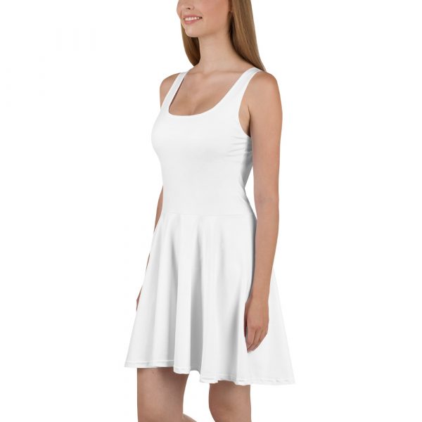 Robe Patineuse "Black&White" Blanc – Image 3