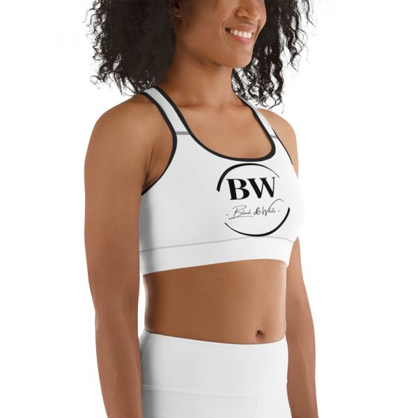 Brassière de Sport Performante "Black&White" Blanc et Noir – Image 3