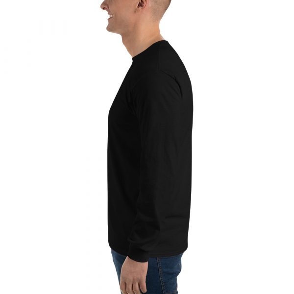 T-shirt à Manches Longues Noir "Black&White" Homme Logo Brodé Centre – Image 6