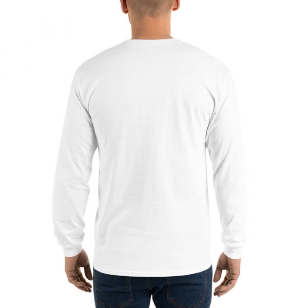 T-shirt à Manches Longues Blanc "Black&White" Homme Écusson Brodé Poitrine – Image 5