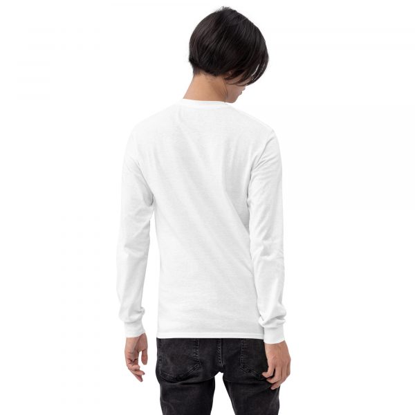 T-shirt à Manches Longues Blanc "Black&White" Homme Imprimé – Image 4