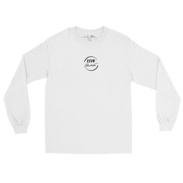 T-shirt à Manches Longues Blanc "Black&White" Homme Logo Brodé Centre – Image 2