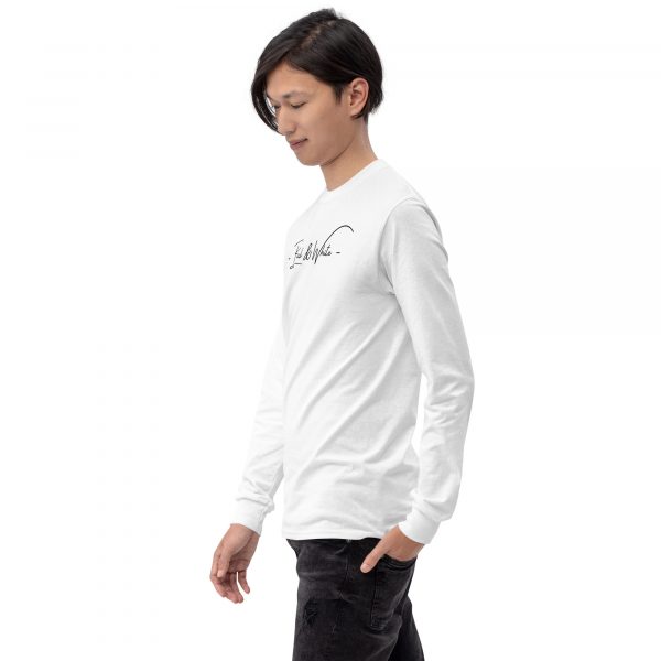 T-shirt à Manches Longues Blanc "Black&White" Homme Imprimé – Image 5