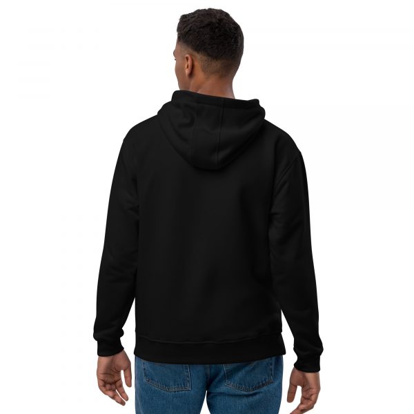 Sweat à Capuche Premium Écologique Homme "Black&White" Noir Écusson Brodé – Image 5