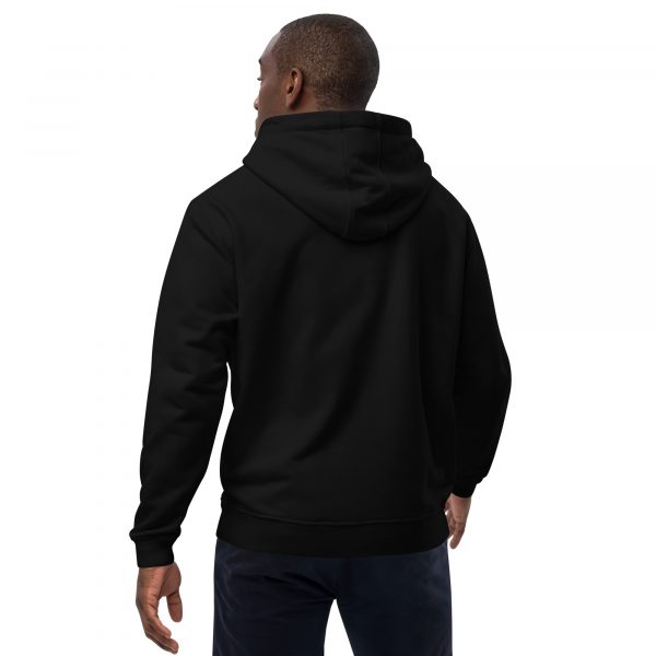 Sweat à Capuche Premium Écologique Homme "Black&White" Noir Logo Brodé – Image 5