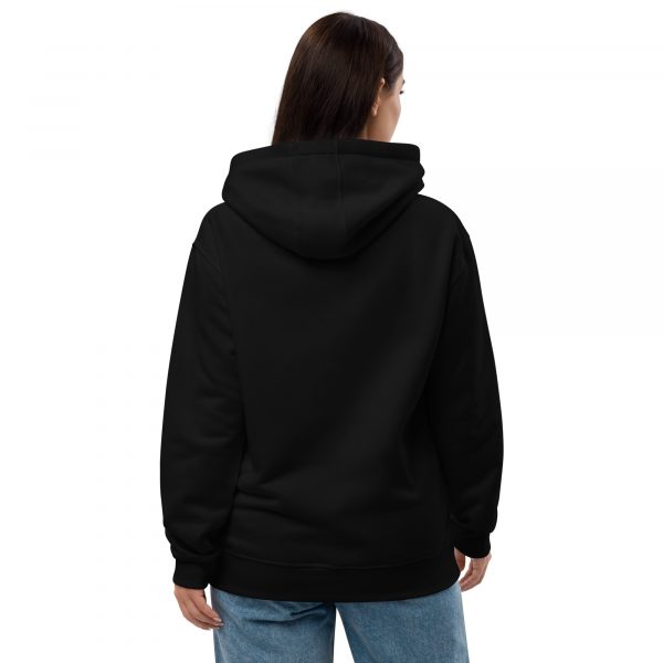 Sweat à Capuche Premium Écologique Femme "Black&White" Noir Logo Brodé – Image 6