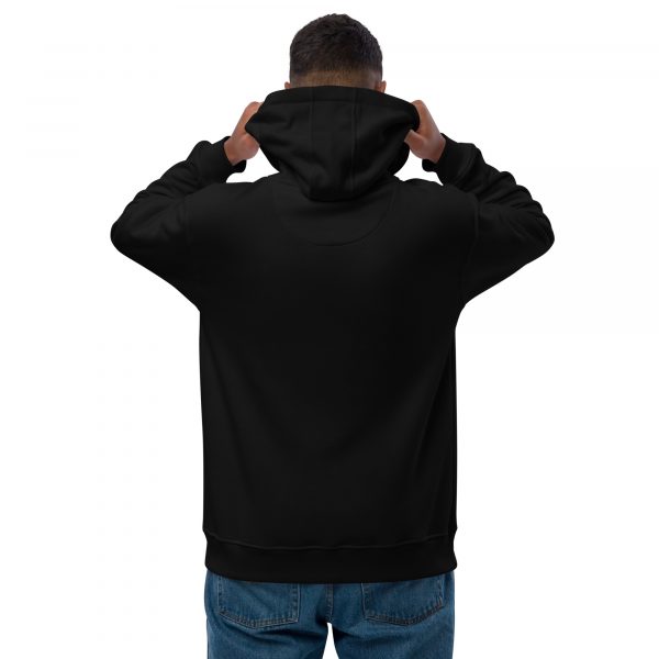 Sweat à Capuche Premium Écologique Homme "Black&White" Noir Écusson Brodé – Image 9