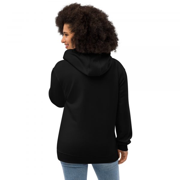 Sweat à Capuche Premium Écologique Femme "Black&White" Noir Écusson Brodé – Image 6