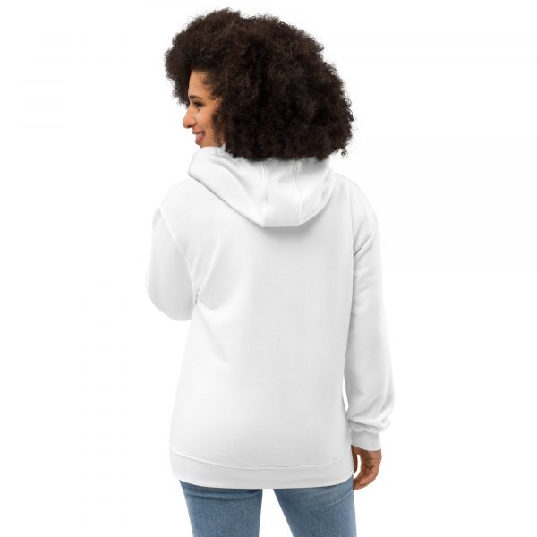 Sweat à Capuche Premium Écologique Femme "Black&White" Blanc Logo Brodé – Image 6