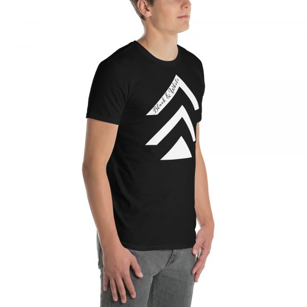 T-Shirt Homme « Black&White » Noir 3Triangle Blanc – Image 4