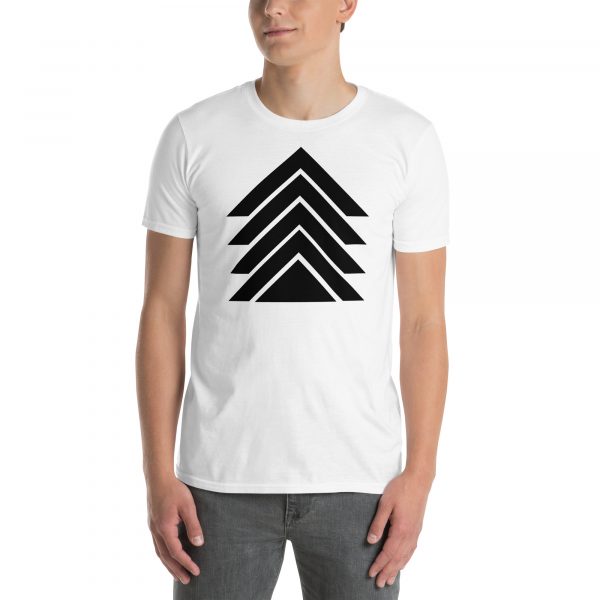 T-Shirt Homme "Black&White" Blanc Triangle Noir