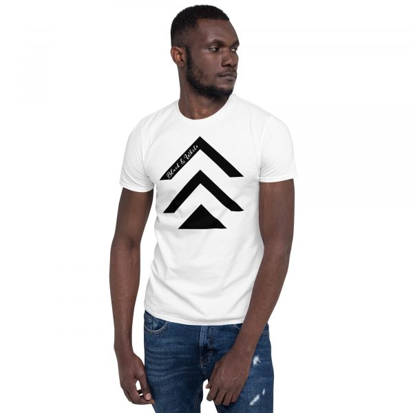 T-Shirt Homme « Black&White » Blanc  3 Triangle Noir