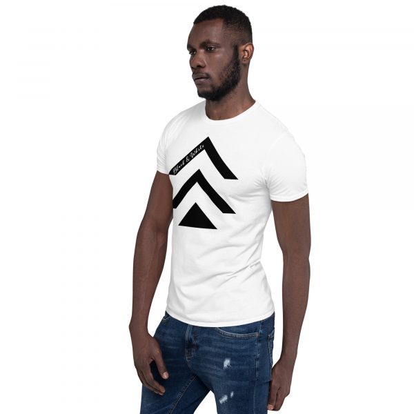 T-Shirt Homme « Black&White » Blanc  3 Triangle Noir – Image 3