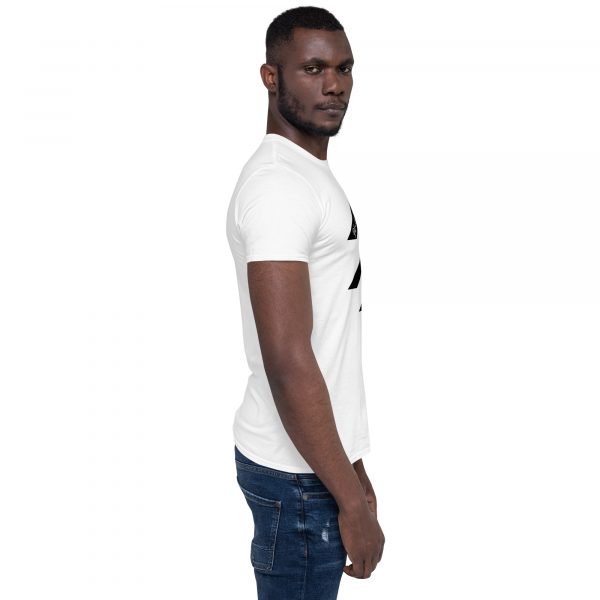 T-Shirt Homme « Black&White » Blanc  3 Triangle Noir – Image 5