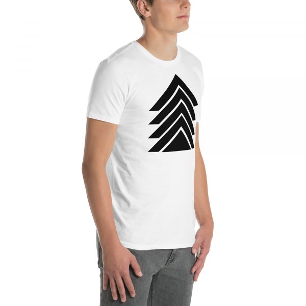 T-Shirt Homme "Black&White" Blanc Triangle Noir – Image 4