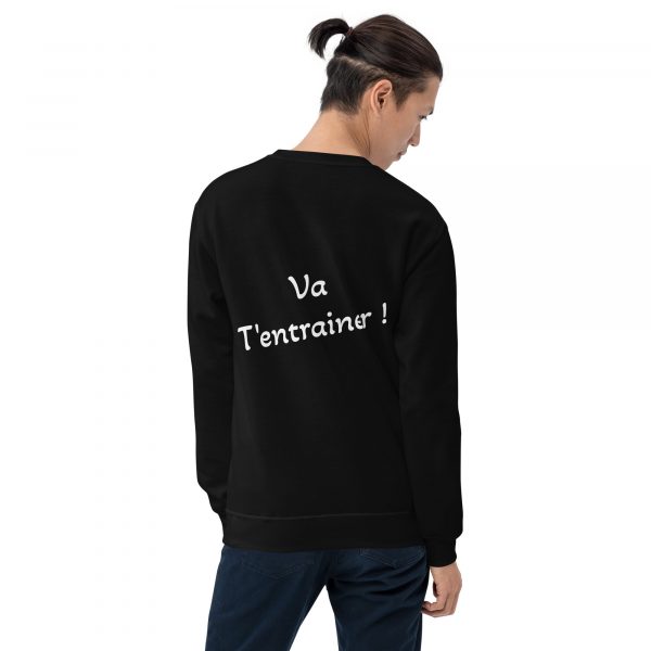 Sweatshirt Sport "Black&White" Noir Homme "Va T'entrainer !" – Image 3