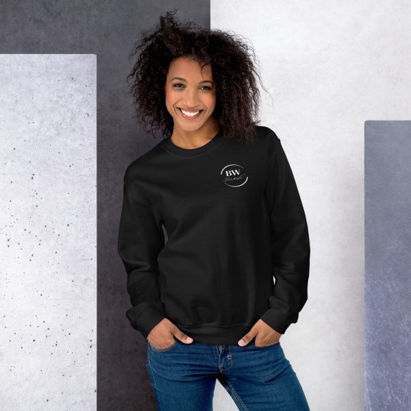 Sweatshirt Sport "Black&White" Noir Femme "Jai des écouteurs."