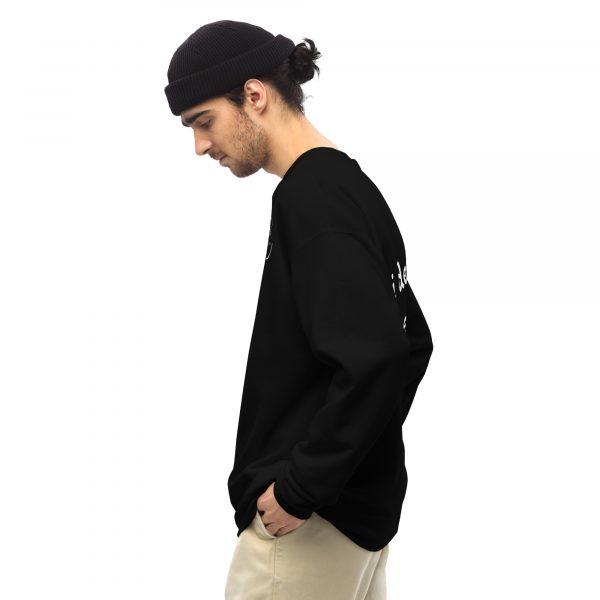 Sweatshirt Sport "Black&White" Noir Homme "Jai des écouteurs." – Image 4