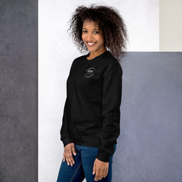 Sweatshirt Sport "Black&White" Noir Femme "Jai des écouteurs." – Image 4
