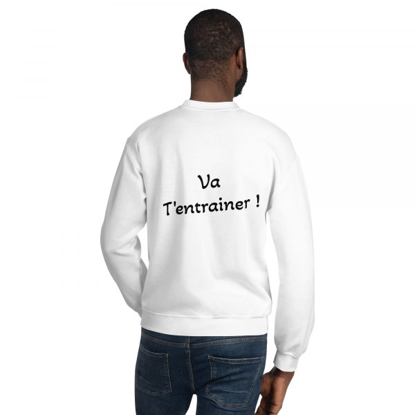 Sweatshirt Sport "Black&White" Blanc Homme "Va T'entrainer !" – Image 3