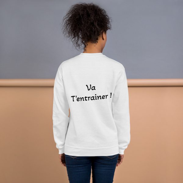 Sweatshirt Sport "Black&White" Blanc Femme "Va T'entrainer !" – Image 2