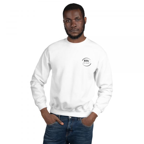 Sweatshirt Sport "Black&White" Blanc Homme "Va T'entrainer !"