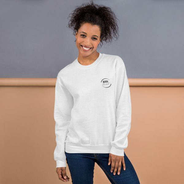 Sweatshirt Sport "Black&White" Blanc Femme "Va T'entrainer !"