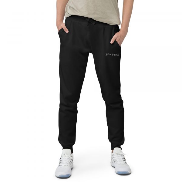 Pantalon de Survêtement Homme "Black&White" Noir Black&White Brodé – Image 2