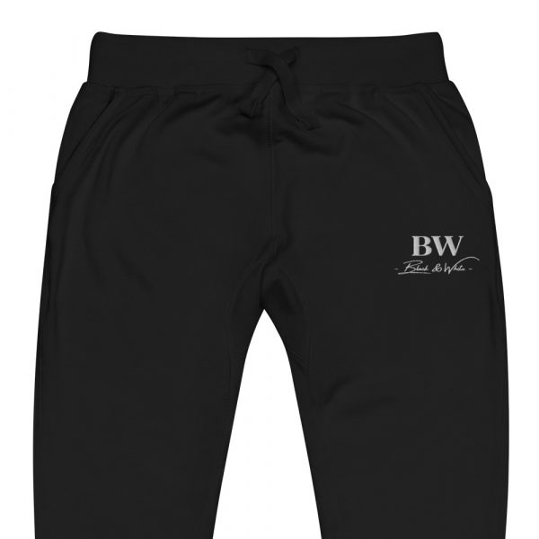 Pantalon de Survêtement Femme "Black&White" Noir BW Brodé – Image 3
