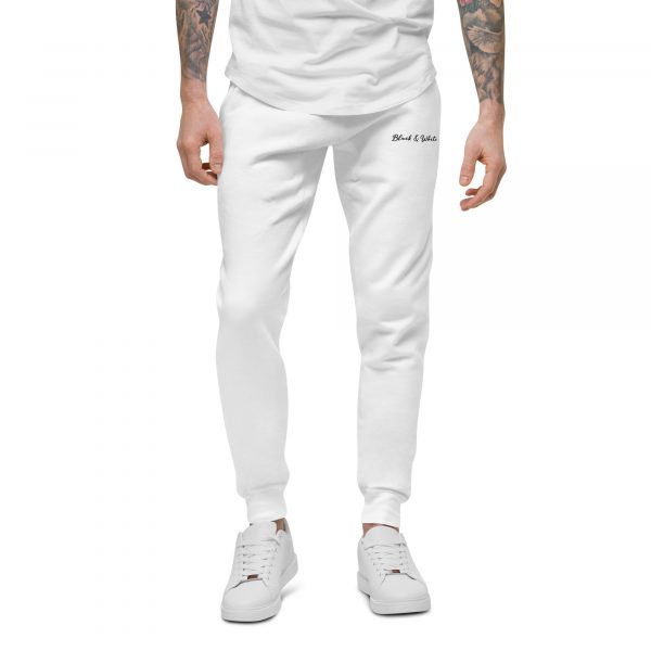 Pantalon de Survêtement Homme "Black&White" Blanc Black&White Brodé