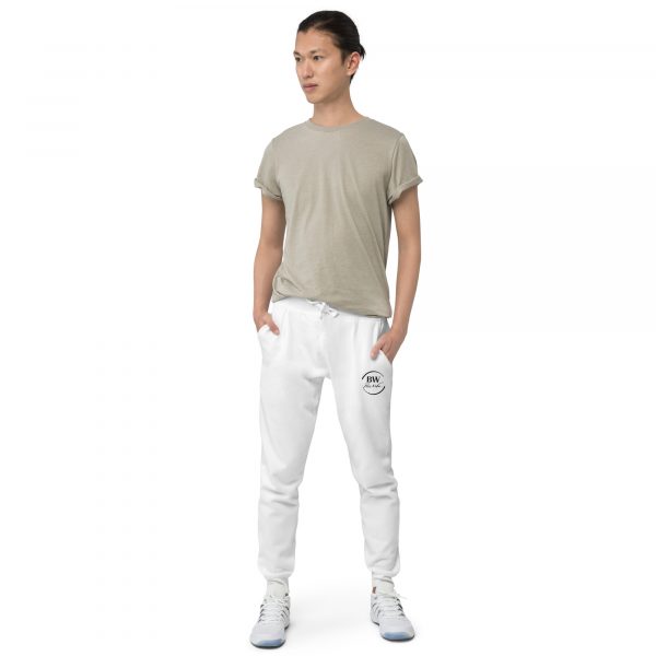 Pantalon de Survêtement Homme "Black&White" Blanc Logo Brodé