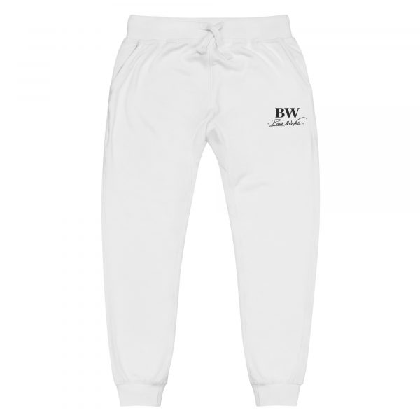 Pantalon de Survêtement Homme "Black&White" Blanc BW Brodé – Image 3