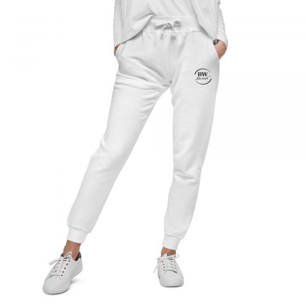 Pantalon de Survêtement Femme "Black&White" Blanc Logo Brodé – Image 2