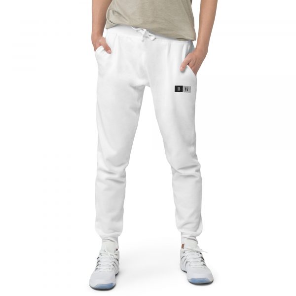 Pantalon de Survêtement Homme "Black&White" Blanc Écusson Brodé – Image 2