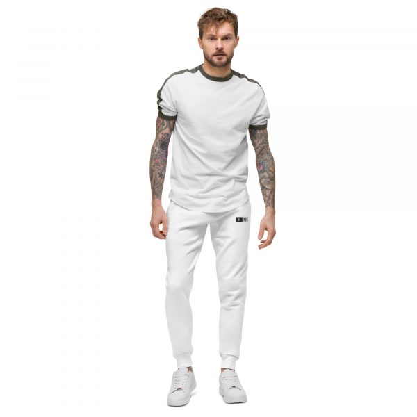 Pantalon de Survêtement Homme "Black&White" Blanc Écusson Brodé – Image 5