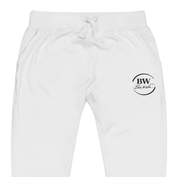 Pantalon de Survêtement Femme "Black&White" Blanc Logo Brodé – Image 3