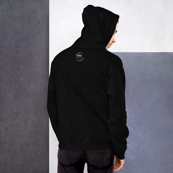Sweat à Capuche Noir Doux Homme Black&White Logo Brodé – Image 4