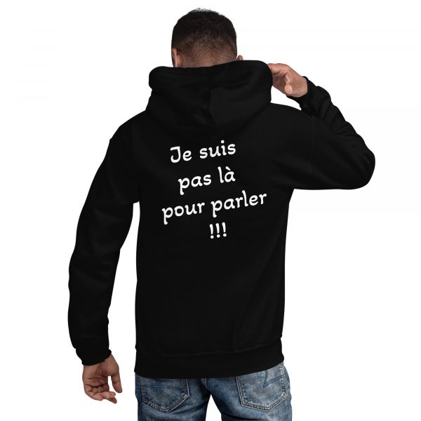 Sweat à Capuche Sport "Black&White" Noir Homme "Je suis pas ..."