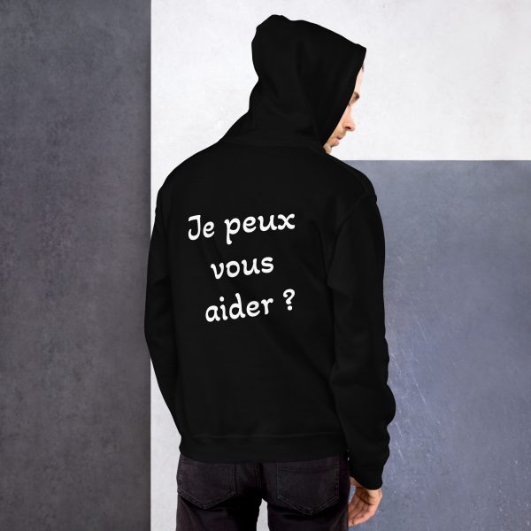 Sweat à Capuche Sport "Black&White" Noir Homme "Je peux vous..."
