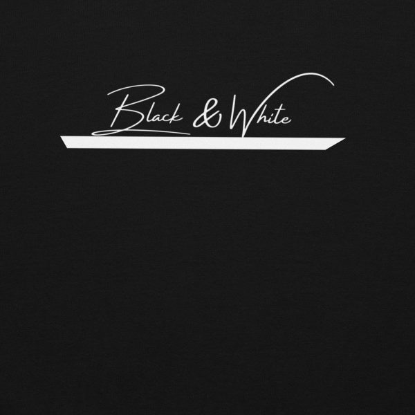 Sweat à Capuche Noir Doux Femme Black&White Imprimé Centre – Image 2