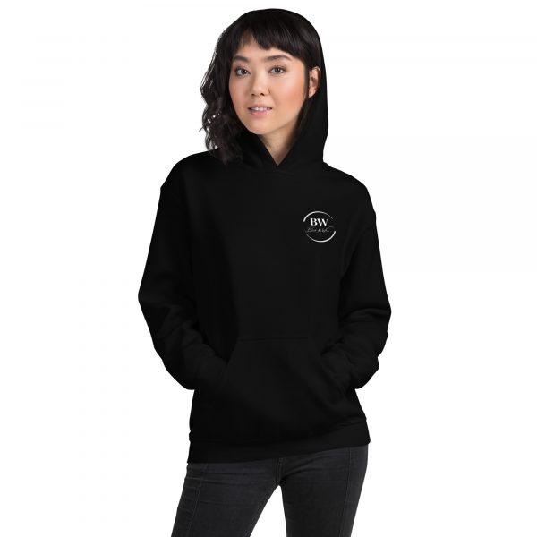 Sweat à Capuche Sport "Black&White" Noir Femme "J'ai des écouteurs !"