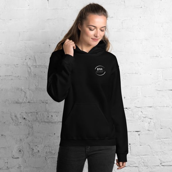 Sweat à Capuche Sport "Black&White" Noir Femme "J'ai eu des..." – Image 2