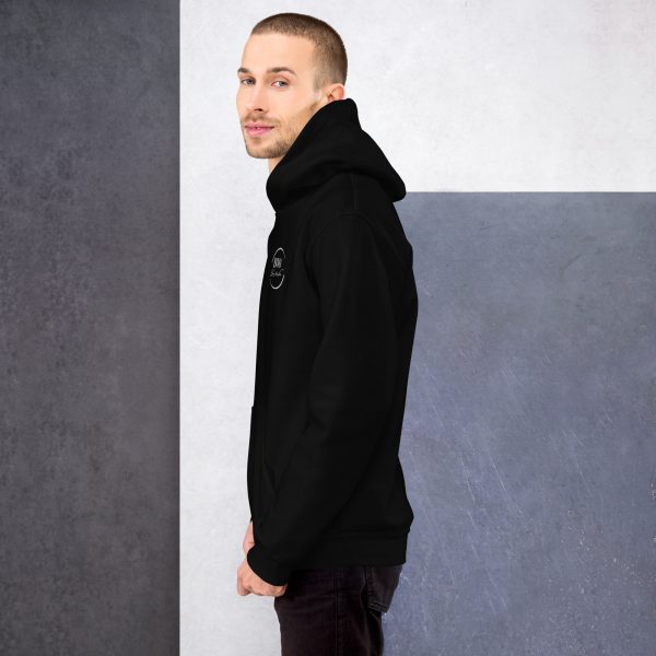 Sweat à Capuche Noir Doux Homme Black&White Logo Brodé – Image 3