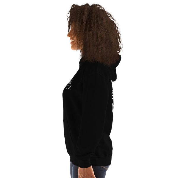 Sweat à Capuche Sport "Black&White" Noir Femme "J'ai des écouteurs..." – Image 6