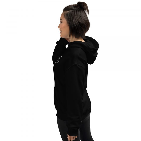 Sweat à Capuche Sport "Black&White" Noir Femme "Ne lâche rien" – Image 5