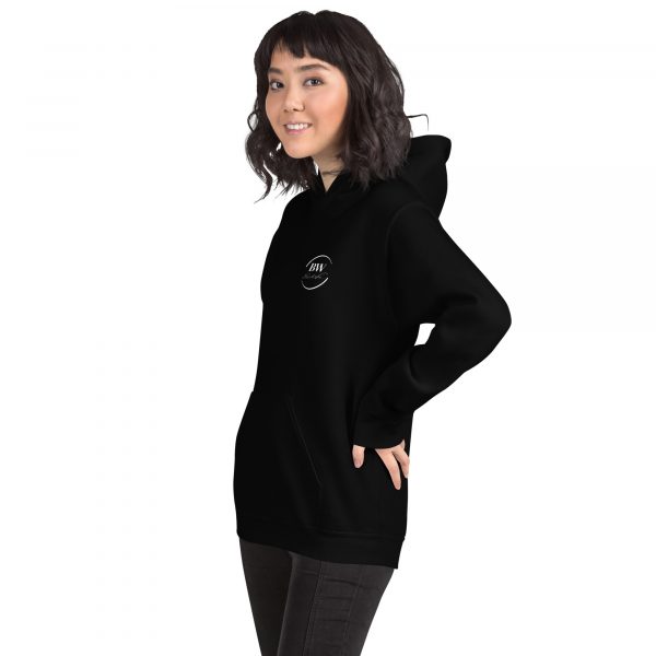 Sweat à Capuche Sport "Black&White" Noir Femme "J'ai des écouteurs !" – Image 4