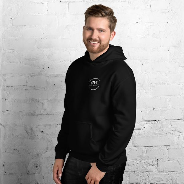 Sweat à Capuche Sport "Black&White" Noir Homme "Reviens après..." – Image 4